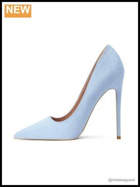 Faux Suede Pointed Toe Stiletto High Heel Pumps for Wedding Party